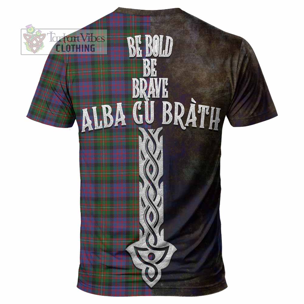 MacDonell (McDonell) Tartan Family Crest T-Shirt Alba Gu Brath Be Brave Lion Ancient Style - Tartan Vibes Clothing