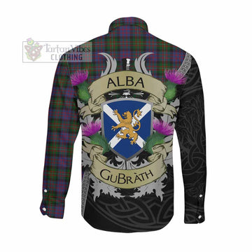 MacDonell (McDonell) Tartan Family Crest Long Sleeve Button Shirt Lion Rampant Royal Thistle Shield Celtic Inspired Men's Shirt - Tartan Vibes Clothing