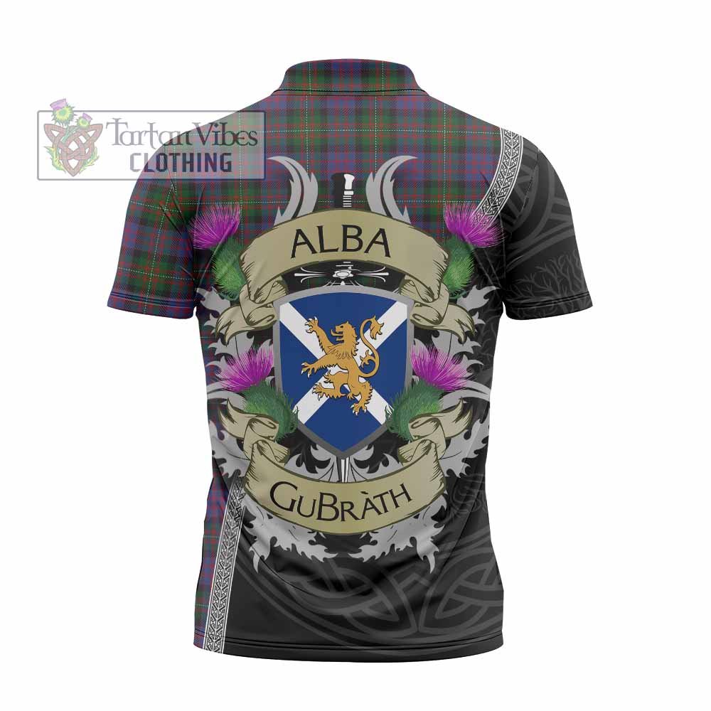 MacDonell (McDonell) Tartan Family Crest Zipper Polo Shirt Lion Rampant Royal Thistle Shield Celtic Inspired - Tartan Vibes Clothing