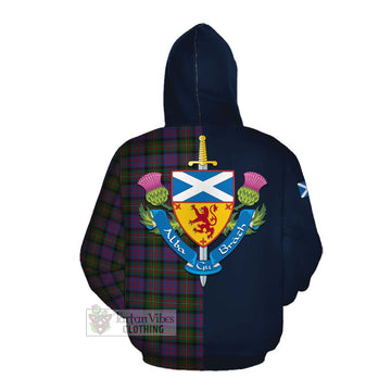 MacDonell (McDonell) Tartan Cotton Hoodie Alba with Scottish Lion Royal Arm Half Style Pullover Hoodie - Tartan Vibes Clothing