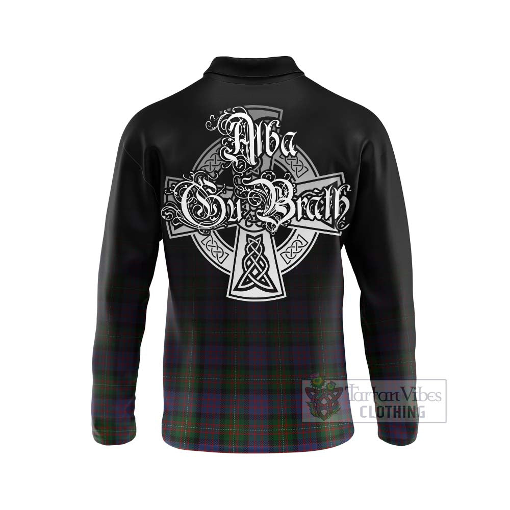 MacDonell (McDonell) Tartan Long Sleeve Polo Shirt Featuring Alba Gu Brath Family Crest Celtic Inspired - Tartan Vibes Clothing