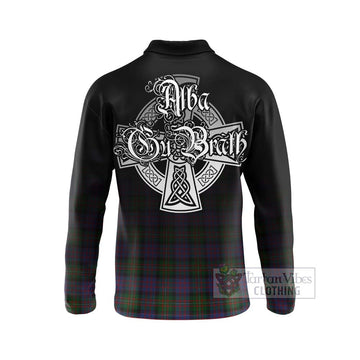 MacDonell (McDonell) Tartan Long Sleeve Polo Shirt Featuring Alba Gu Brath Family Crest Celtic Inspired - Tartan Vibes Clothing