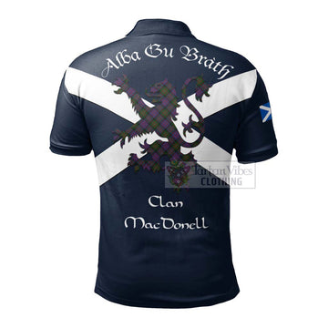 MacDonell (McDonell) Tartan Lion Rampant Polo Shirt Proudly Display Your Heritage with Alba Gu Brath and Clan Name - Tartan Vibes Clothing