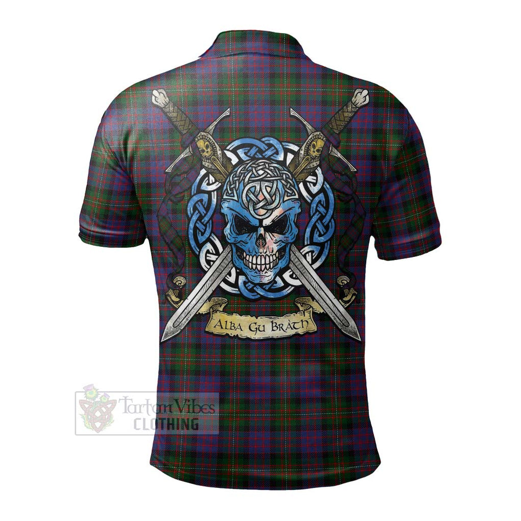 MacDonell (McDonell) Tartan Polo Shirt with Family Crest Celtic Skull Style - Tartan Vibes Clothing