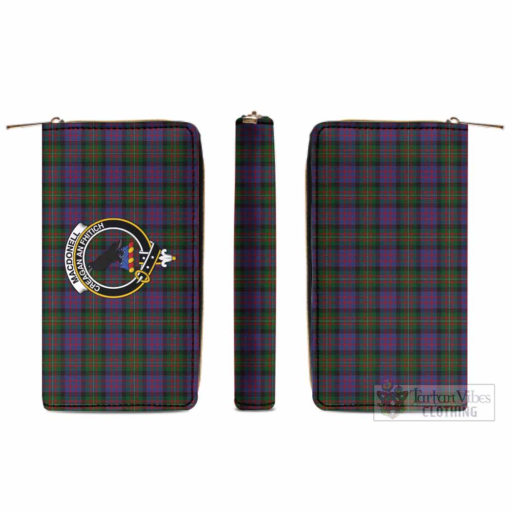 MacDonell (McDonell) Tartan Women's Leather Wallet with Family Crest - Tartan Vibes Clothing