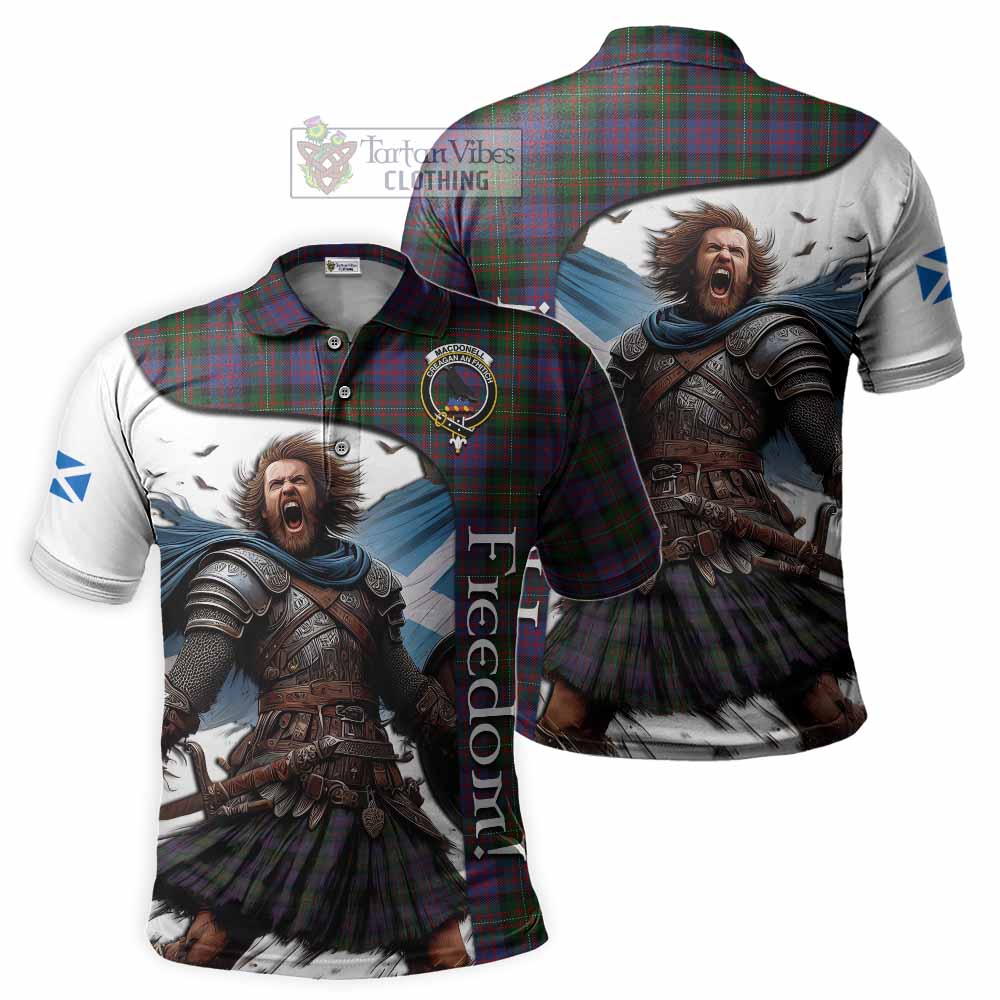 MacDonell (McDonell) Crest Tartan Polo Shirt Inspired by the Freedom of Scottish Warrior - Tartan Vibes Clothing