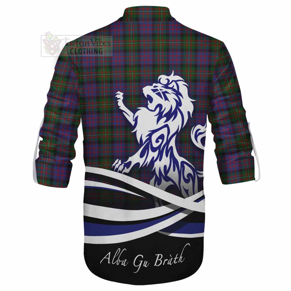 MacDonell (McDonell) Tartan Ghillie Kilt Shirt with Alba Gu Brath Regal Lion Emblem - Tartan Vibes Clothing