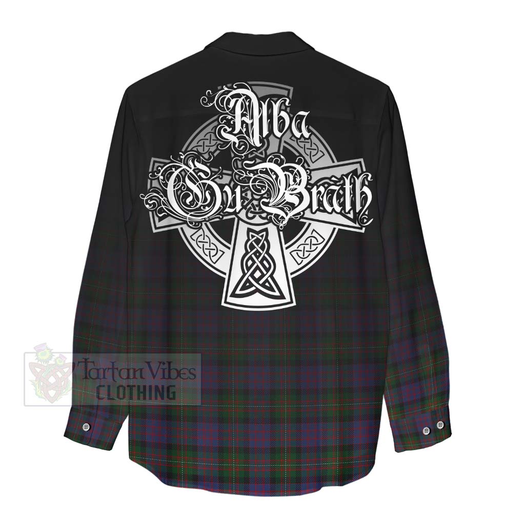 MacDonell (McDonell) Tartan Women's Casual Shirt Featuring Alba Gu Brath Family Crest Celtic Inspired - Tartan Vibes Clothing