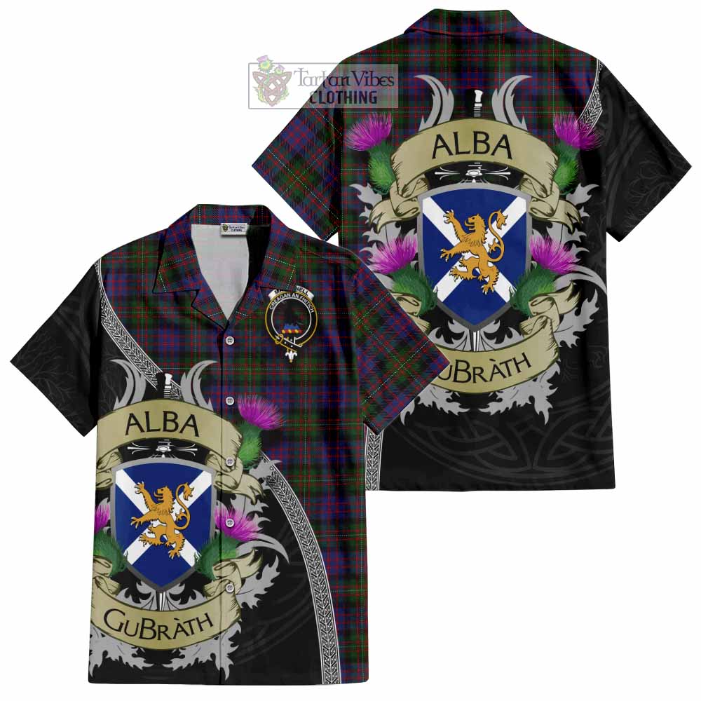 MacDonell (McDonell) Tartan Family Crest Hawaiian Shirt Lion Rampant Royal Thistle Shield Celtic Inspired - Tartan Vibes Clothing