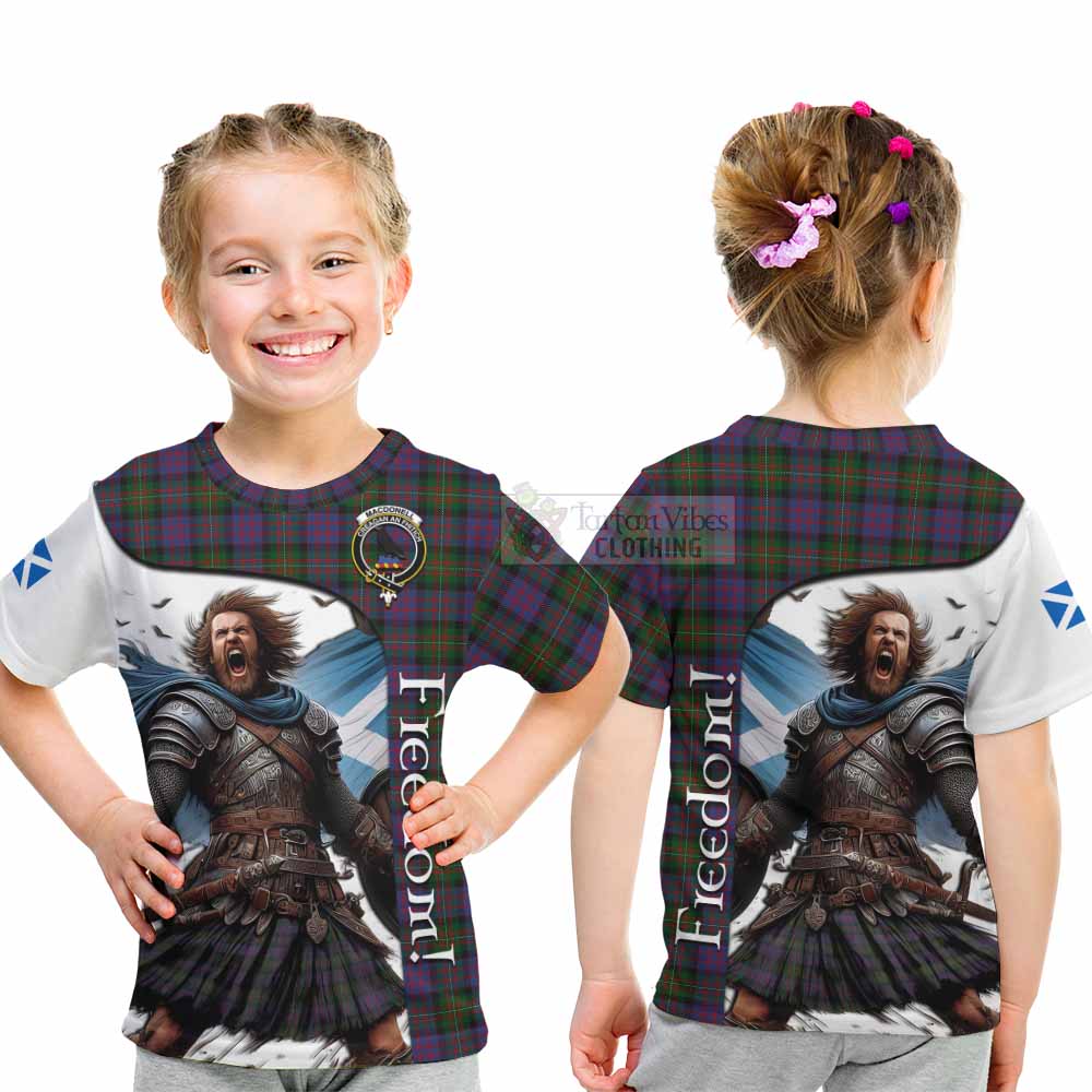 MacDonell (McDonell) Crest Tartan Kid T-Shirt Inspired by the Freedom of Scottish Warrior - Tartan Vibes Clothing