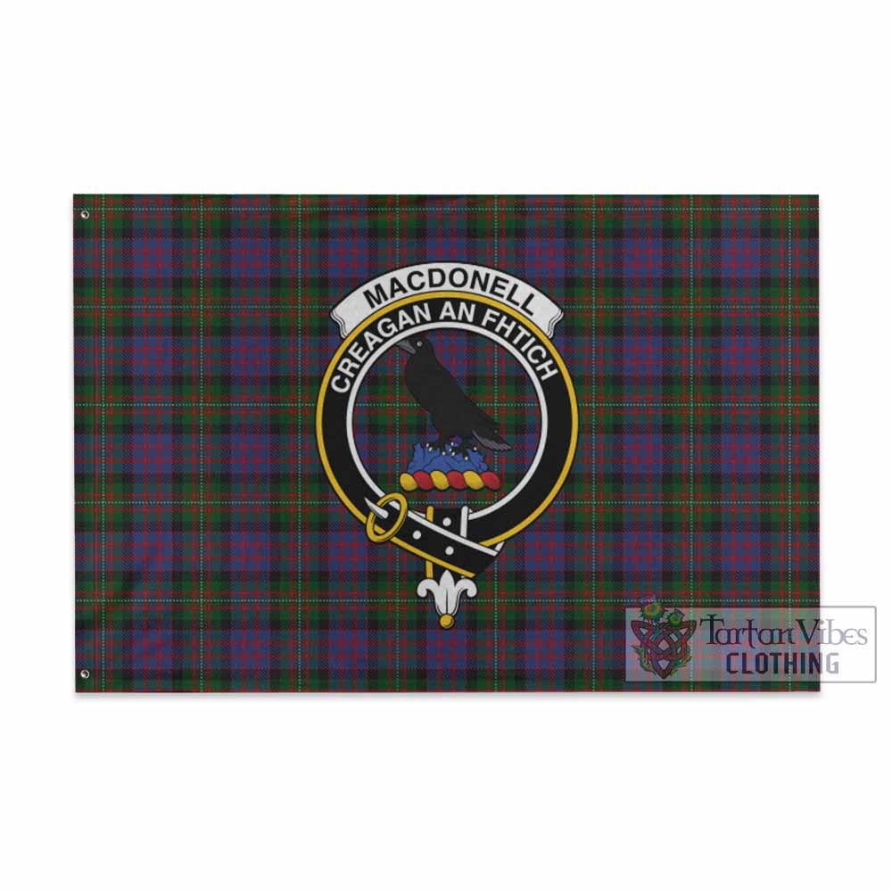 Tartan Vibes Clothing MacDonell (McDonell) Tartan House Flag with Family Crest