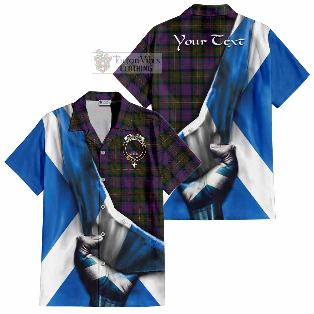 MacDonell (McDonell) Tartan Hawaiian Shirt with Family Crest Scotland Patriotic Style - Tartan Vibes Clothing