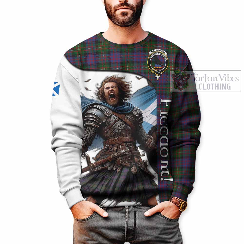 MacDonell (McDonell) Crest Tartan Sweatshirt Inspired by the Freedom of Scottish Warrior - Tartan Vibes Clothing