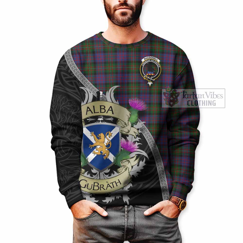 MacDonell (McDonell) Tartan Family Crest Sweatshirt Lion Rampant Royal Thistle Shield Celtic Inspired - Tartan Vibes Clothing