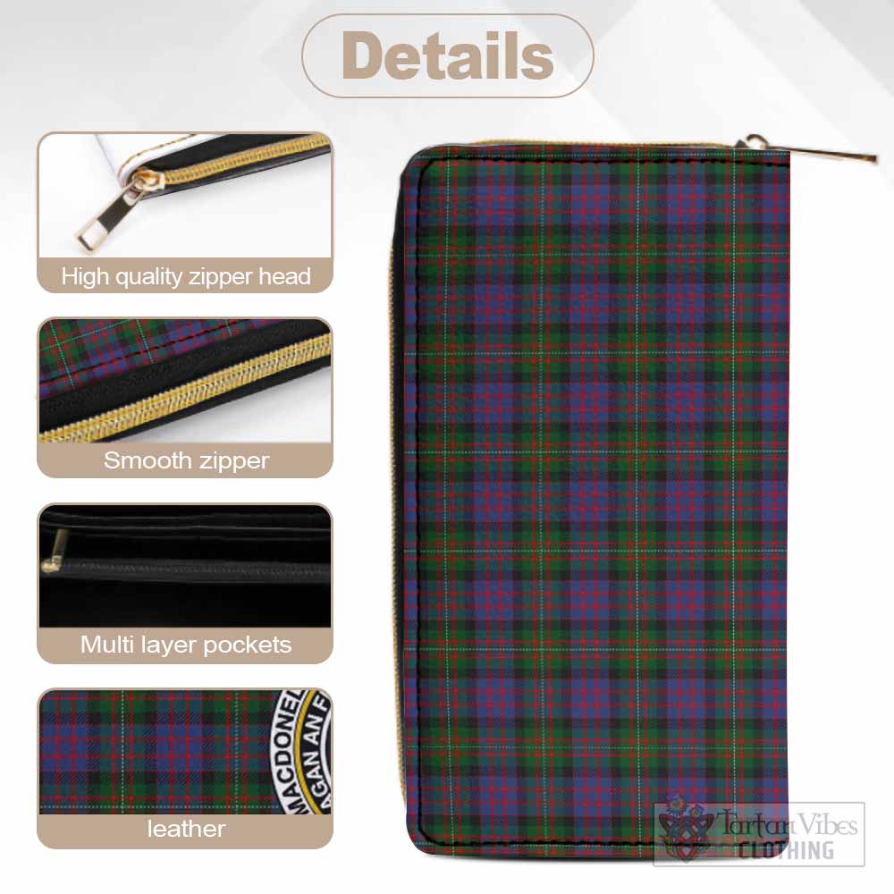 MacDonell (McDonell) Tartan Women's Leather Wallet with Family Crest - Tartan Vibes Clothing