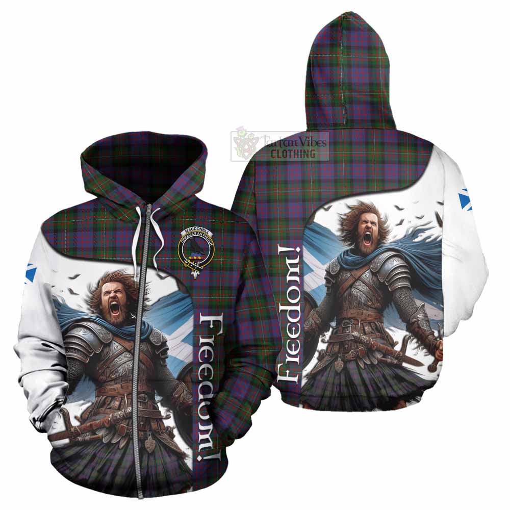 MacDonell (McDonell) Crest Tartan Hoodie Inspired by the Freedom of Scottish Warrior Zip Hoodie - Tartan Vibes Clothing