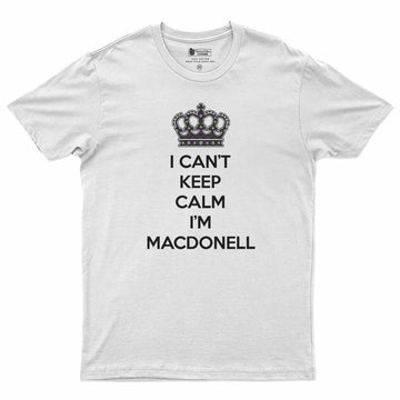 MacDonell (McDonell) Can't Keep Calm Men's T-Shirt White - Tartan Vibes Clothing
