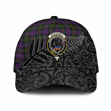 MacDonell (McDonell) Crest Tartan Classic Cap with New Zealand Silver Fern Half Style