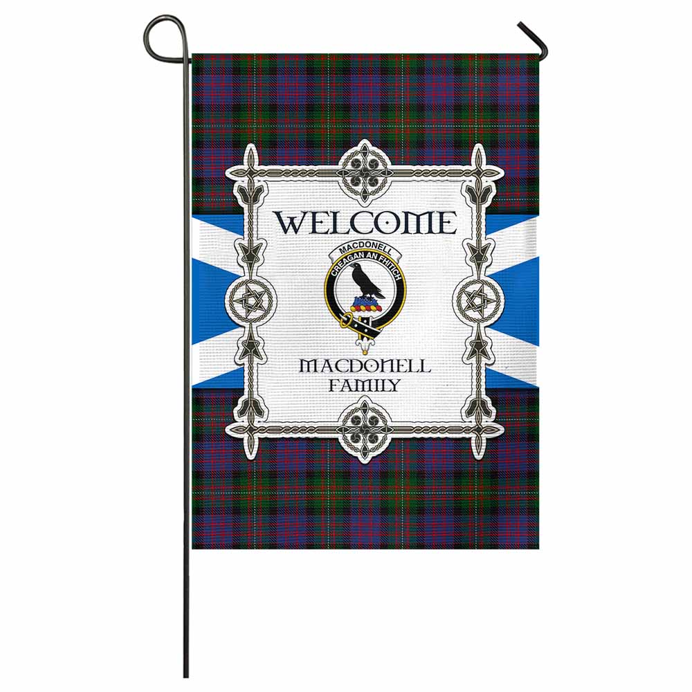 MacDonell (McDonell) Family Crest Tartan Welcome Garden Flag Saltire Harmony Style - Tartan Vibes Clothing