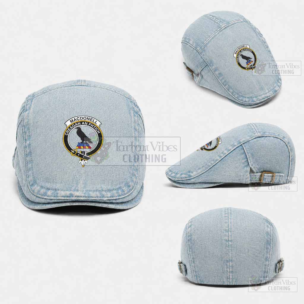 MacDonell (McDonell) Scottish Clan Crest Washed Flat Cap - Unisex Jeff Cap