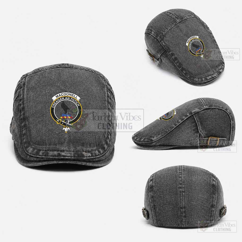 MacDonell (McDonell) Scottish Clan Crest Washed Flat Cap - Unisex Jeff Cap