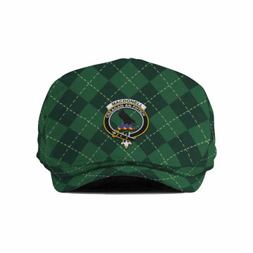 MacDonell (McDonell) Scottish Family Crest Flat Cap Green Argyle Classic Style