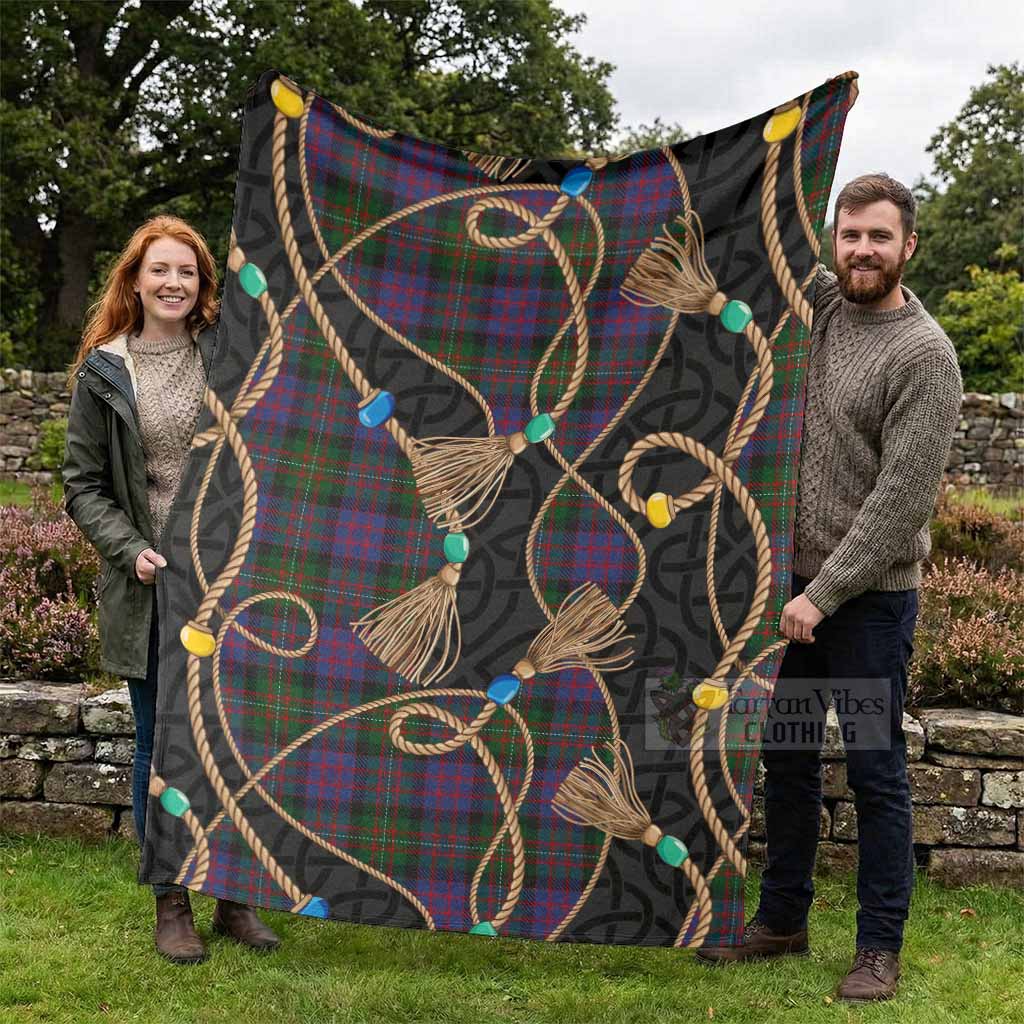 MacDonell (McDonell) Scottish Tartan Twisted Ropes Stylized Blanket - Tartan Vibes Clothing