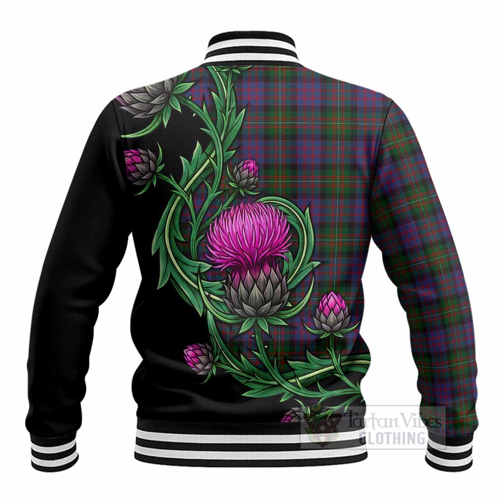 MacDonell (McDonell) Tartan Baseball Jacket Resilient Scottish Thistle - Tartan Vibes Clothing