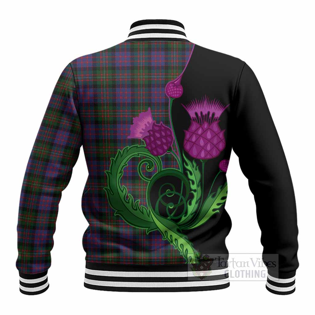 MacDonell (McDonell) Tartan Baseball Jacket Traditional Scottish Thistle