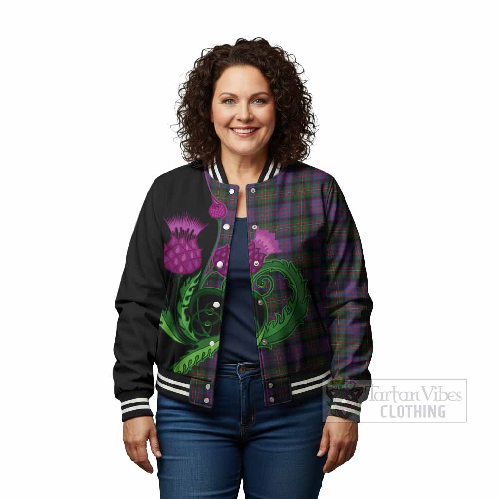 MacDonell (McDonell) Tartan Baseball Jacket Traditional Scottish Thistle
