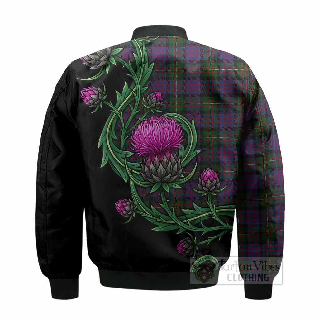 MacDonell (McDonell) Tartan Bomber Jacket Resilient Scottish Thistle - Tartan Vibes Clothing