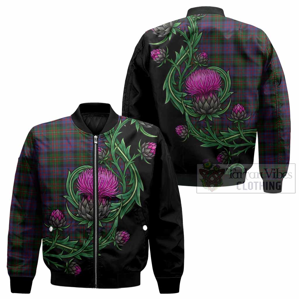 MacDonell (McDonell) Tartan Bomber Jacket Resilient Scottish Thistle - Tartan Vibes Clothing