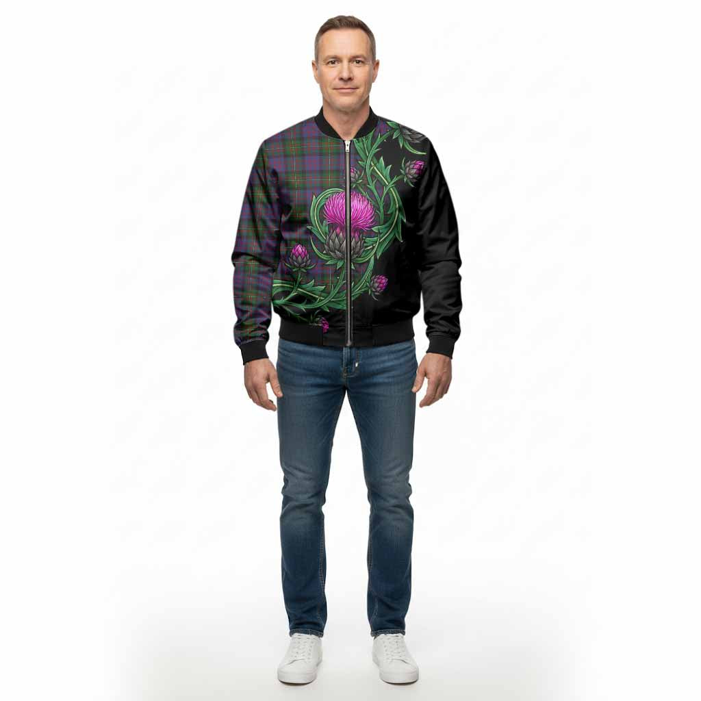 MacDonell (McDonell) Tartan Bomber Jacket Resilient Scottish Thistle - Tartan Vibes Clothing