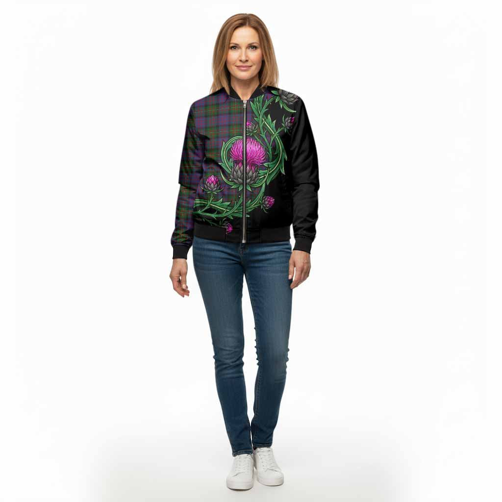 MacDonell (McDonell) Tartan Bomber Jacket Resilient Scottish Thistle - Tartan Vibes Clothing