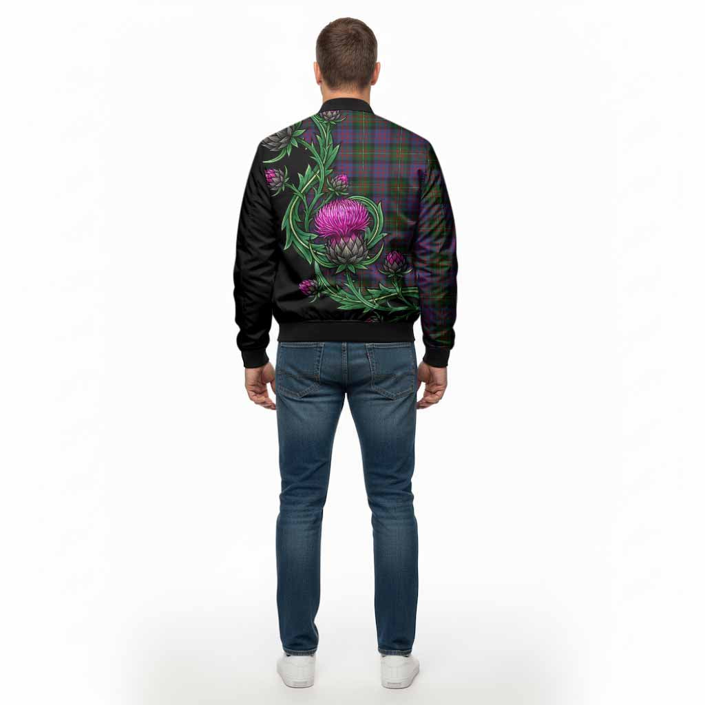 MacDonell (McDonell) Tartan Bomber Jacket Resilient Scottish Thistle - Tartan Vibes Clothing
