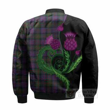 MacDonell (McDonell) Tartan Bomber Jacket Traditional Scottish Thistle
