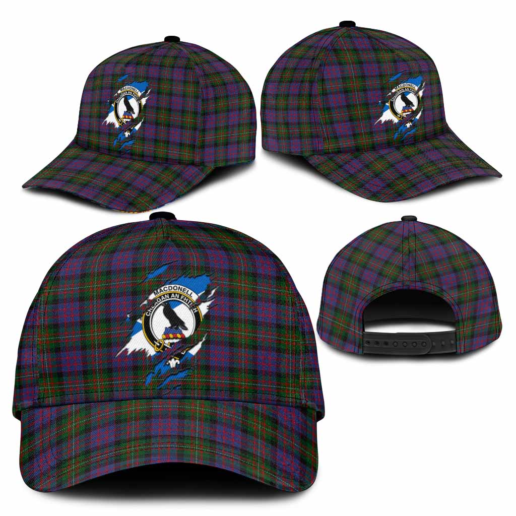 MacDonell (McDonell) Tartan Classic Cap with Family Crest In Me Style
