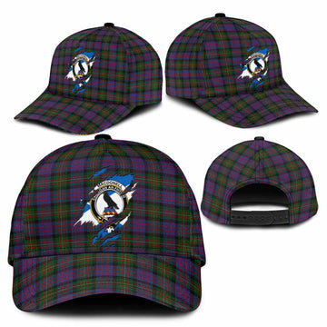 MacDonell (McDonell) Tartan Classic Cap with Family Crest In Me Style