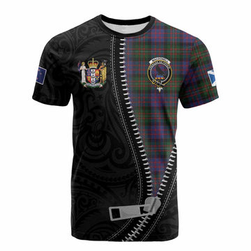 MacDonell (McDonell) Tartan Cotton T-shirt New Zealand Pattern Unique Zipper Stylized