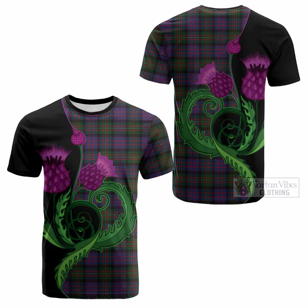 MacDonell (McDonell) Tartan Cotton T-shirt Traditional Scottish Thistle