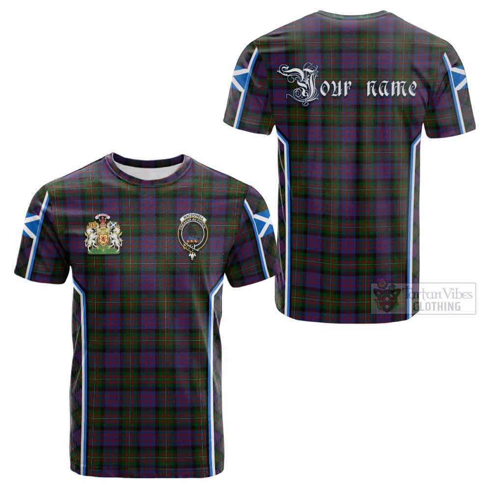 MacDonell (McDonell) Tartan Crest Cotton T-shirt Scotland Coat of Arm Flag Style - Tartan Vibes Clothing