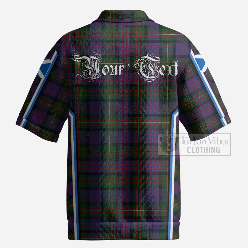 MacDonell (McDonell) Tartan Crest Men’s Polo Sweater Top Scotland Coat of Arm Flag Style