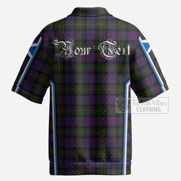 MacDonell (McDonell) Tartan Crest Men’s Polo Sweater Top Scotland Coat of Arm Flag Style
