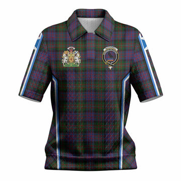 MacDonell (McDonell) Tartan Crest Women’s Polo Sweater Top Scotland Coat of Arm Flag Style