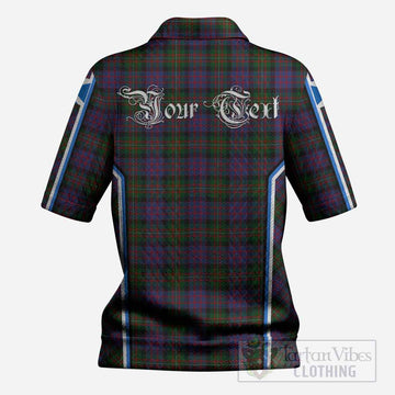 MacDonell (McDonell) Tartan Crest Women’s Polo Sweater Top Scotland Coat of Arm Flag Style