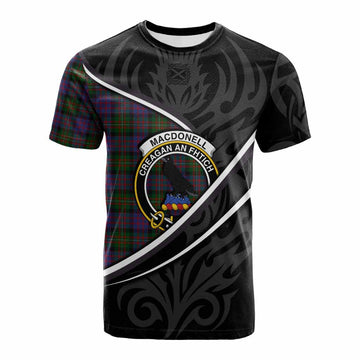 MacDonell (McDonell) Tartan Family Crest Cotton T-shirt Celtic Scottish Thistle Floral