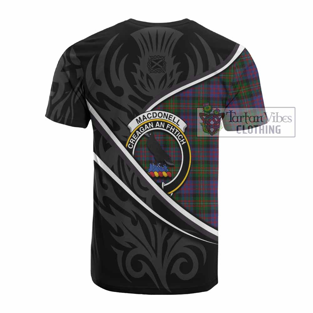 MacDonell (McDonell) Tartan Family Crest Cotton T-shirt Celtic Scottish Thistle Floral - Tartan Vibes Clothing