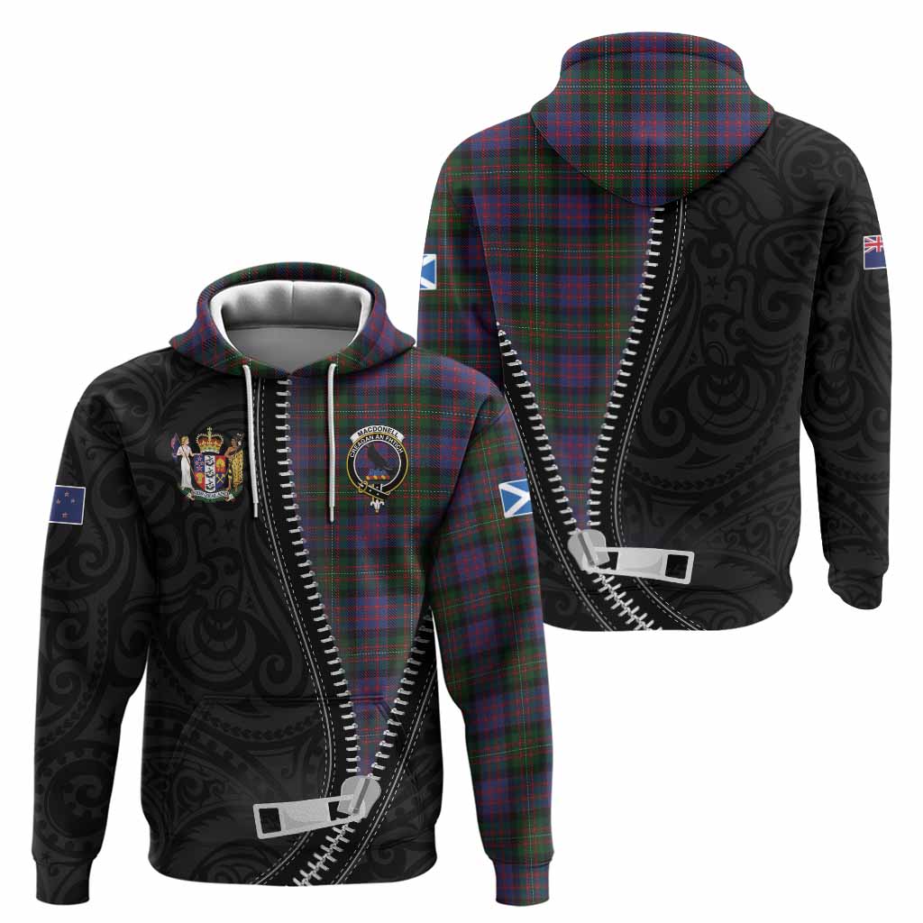MacDonell (McDonell) Tartan Hoodie New Zealand Pattern Unique Zipper Stylized