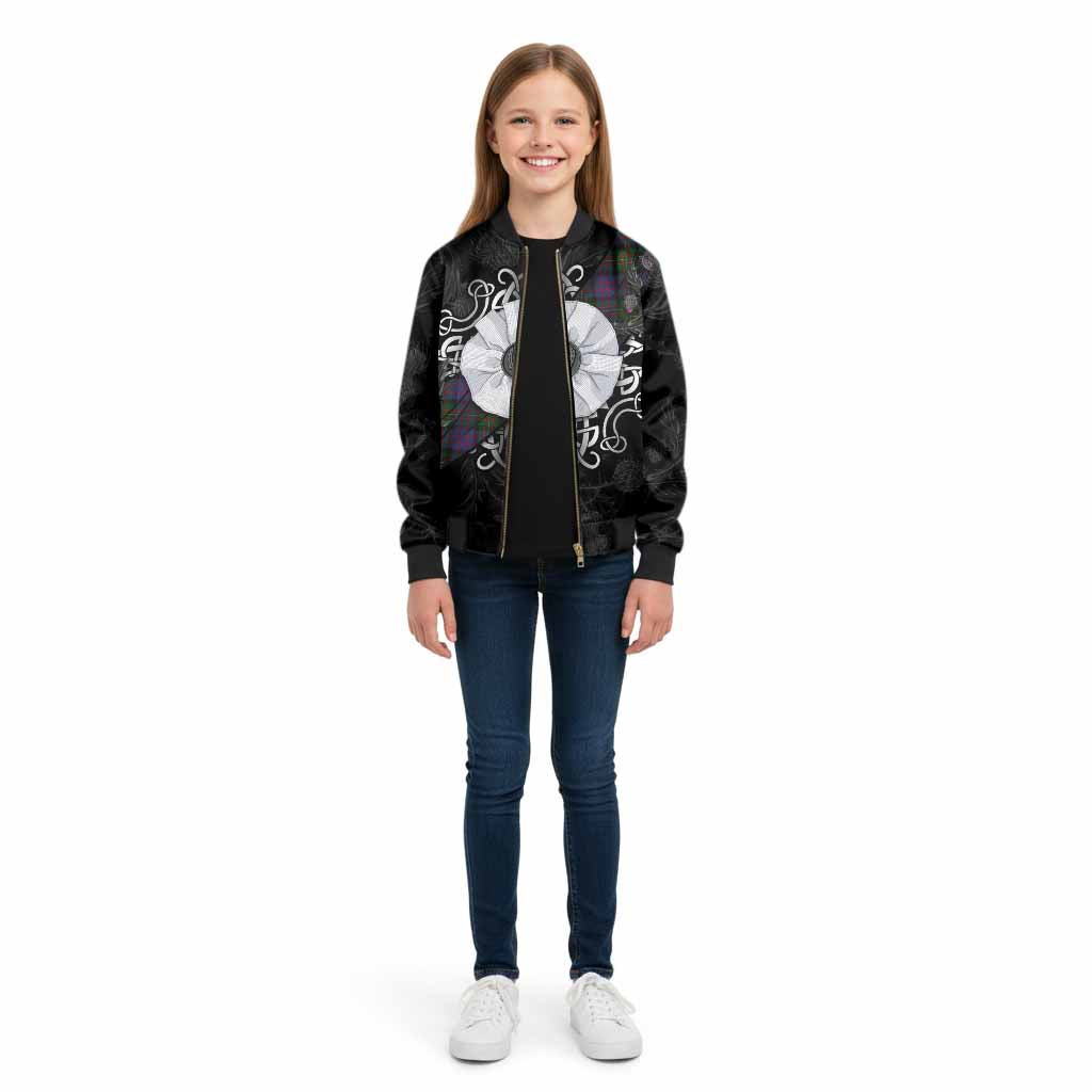MacDonell (McDonell) Tartan Kid Bomber Jacket Jacobite White Rose - Tartan Vibes Clothing