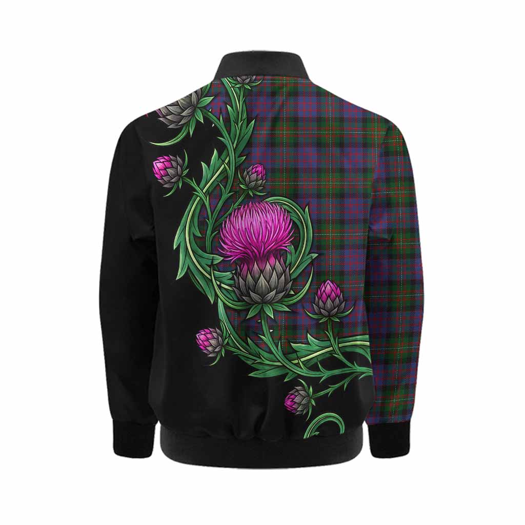 MacDonell (McDonell) Tartan Kid Bomber Jacket Resilient Scottish Thistle Kid - Tartan Vibes Clothing
